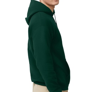 Nouvelle Collection 100% coton à manches longues épaule pente col rond couleur unie confortable grande taille hommes pull à capuche - Product Image 6