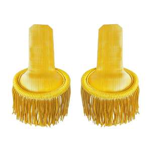 Épaulettes argentées brodées à coudre, tissu de haute qualité, épaulettes, badge d'épaule, accessoires uniformes, épaulettes argentées - Product Image 3