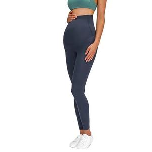 Mallas de Yoga de cintura elástica para mujer, mallas de cintura alta con soporte para el Abdomen, ropa moldeadora de maternidad, bragas para el vientre, entrenador de cintura para embarazadas - Product Image 3