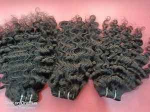 Extensions de cheveux humains vierges Remy indiennes, bouclés doux, lisses, ondulés naturels, boucles de ressort, double trame machine, 100% donneur unique - Product Image 2