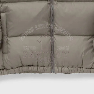 FANTASY WEAR Vente en gros Manteau d'hiver matelassé de créateur en polyester vert, style doudoune, pour l'extérieur, avec logo personnalisé - Product Image 5