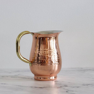 Elegant Look Hammered Texture Superior Quality Stainless Steel Copper Antique Finished Water Drinkware Jugs In Impressive Price - Product Image 1