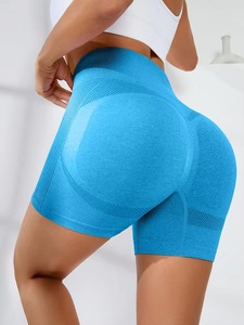 Shorts de Yoga Personalizados para Mujer, Cintura Alta, Sólidos, Transpirables, con Cierre de Cordón, Conjunto Deportivo para Gimnasio y Fitness - Product Image 4