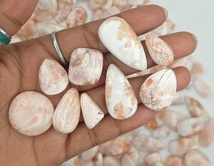Piedra preciosa suelta Scolecite, lote de cabujón de Scolecite Natural, lote de cabujón de piedra preciosa Scolecite Piedra preciosa única Scolecite para joyería. - Product Image 6
