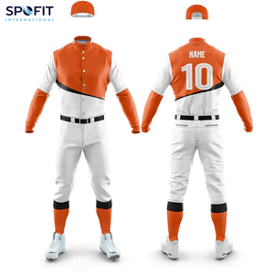 เครื่องแบบเบสบอลคุณภาพสูงชุดซอฟต์บอลชุดเครื่องแบบเสื้อเจอร์ซีย์แบบกระดุมเต็มชุด - Product Image 1