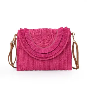 Durable and Sustainable Crafted from high quality straw materials fashionable but also environmentally friendly clutch bag