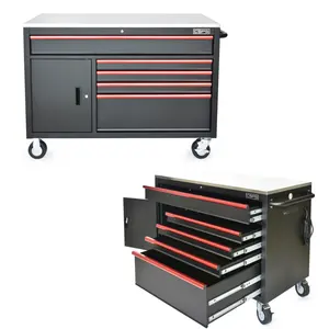 Tool Cabinet 132cm 05 Drawers With Wheels Tool Cabinet Rolling Tool Box for Mechanic Garage Warehouse OEM Supported Industry