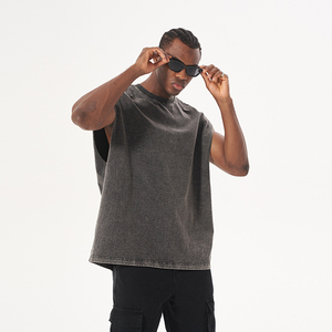 เสื้อแขนกุดผ้าฝ้ายสำหรับผู้ชายเสื้อออกกำลังกายเสื้อออกกำลังกายโพลีเอสเตอร์สำหรับออกกำลังกายในฤดูร้อน - Product Image 2