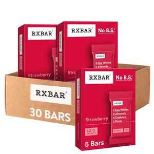 RXBAR Protein Bars, 12g Protein, Gluten Free Snacks, Strawberry (6 <b>Boxes</b>, 30 Bars) - Product Image 1