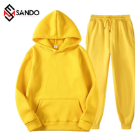 Conjuntos de Sudadera con Capucha y Pantalones Deportivos de Diseño Personalizado para Hombre y Mujer, Talla Grande, Traje Deportivo Grueso para Invierno
