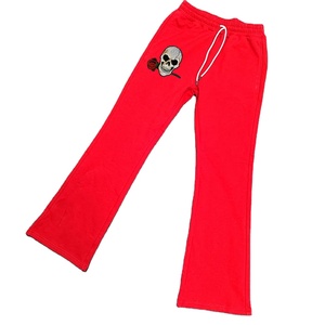 2023 Manufacturing High Quality Men's Streetwear Stacked Sweatpants French Terry Elastic Waistband Men Flare Sweat Pants