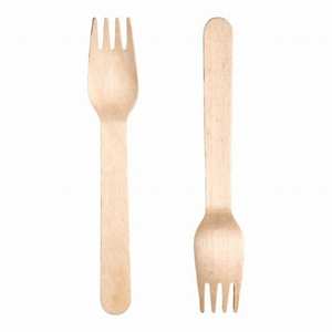 Tenedor de madera desechable, abedul Natural saludable, ecológico, estilo Simple, Material sostenible, uso multifunción para fiestas - Product Image 4