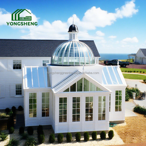 Hiện đại Tempered Glass sunroom mái vòm nhà kính Cấu trúc thép mạ kẽm ngoài trời sân sau vườn nhà gian hàng tùy chỉnh - Product Image 2