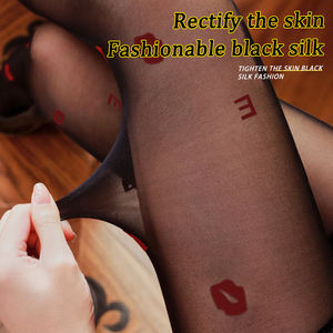 Женские прозрачные колготки с принтом - Product Image 4