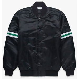 Chaquetas universitarias de seda de satén de algodón 100% de alta calidad para hombre, moda transpirable de talla grande para exteriores para invierno, novedad - Product Image 2