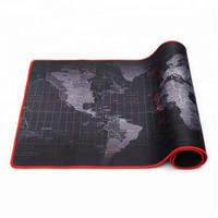 Alfombrillas de Ratón para Juegos con Luces LED, Mapa del Mundo, Software Grande, Alfombrillas de Ratón para Juegos RGB de 35X25