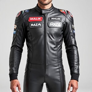 Combinaison de moto en cuir de style urbain | Cuir de vache robuste | Protection optimale | Équipement motard tendance - Product Image 3