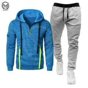 Servicio OEM, Conjunto Deportivo de Dos Piezas para Hombre, Estilo Casual, Sudadera con Capucha, Diseño Moderno, Felpa Lisa, 100% Poliéster, Venta al Por Mayor - Product Image 1