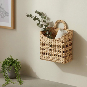 Nouveau panier de rangement mural suspendu en jacinthe d'eau de qualité fabriqué au Vietnam - Product Image 5