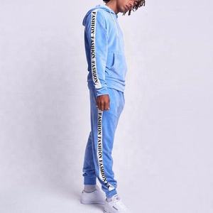 Ensembles de survêtements en velours à broderie unisexe avec logo personnalisé en gros Ensemble de jogging 2 pièces Survêtement Survêtement en velours pour hommes - Product Image 3