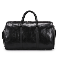 Meilleur sac de sport élégant de luxe en cuir PU noir pour hommes Grand sac de travail de créateur avec fermeture à glissière