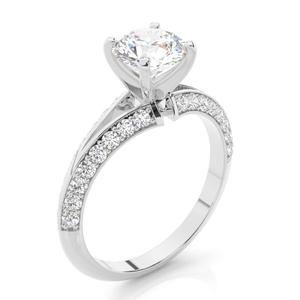 Bague en diamant de laboratoire de 0,02 carat, qualité EF VS, or blanc 18 carats, sertie à griffes, style décontracté, bijoux fins, 4,5 g, style ethnique, Vala - Product Image 1