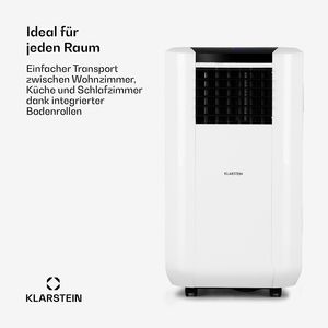 เครื่องปรับอากาศแบบพกพา 15000 BTU สำหรับบ้าน ควบคุมผ่านแอพ WiFi 3 in 1 ระบบทำความเย็น ลดความชื้น และพัดลม สำหรับห้องขนาด 28-42 ตร.ม. 65 เดซิเบล สีขาว - Product Image 4
