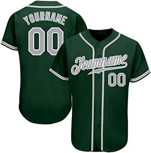 Customizable New Green Baseball Jersey Personalized Design for Men Women Youth Sportswear Shirt - Product Image 4