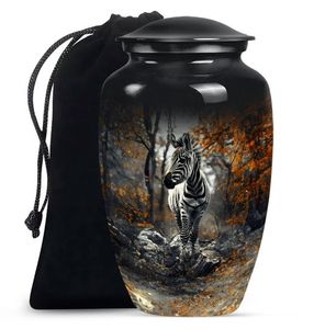 Urne funéraire en aluminium de grande taille pour la marque privée, adaptée pour contenir les cendres d'un adulte avec respect, force, paix et élégance - Product Image 4