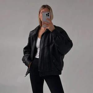 แจ็กเก็ตหนังสำหรับผู้หญิงแจ็กเก็ตหนังสำหรับผู้หญิงดูเก๋ทนทานออกแบบได้ตามต้องการ - Product Image 1