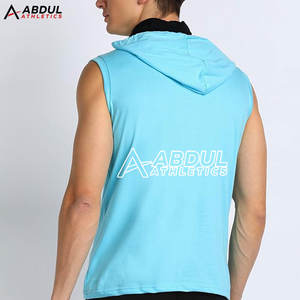 <b>Men</b> <b>Sleeveless</b> <b>Hoodies</b> Modern Look Durable Fabric Great for Gym and Outdoor Activity <b>Sleeveless</b> <b>Hoodies</b> - Product Image 2