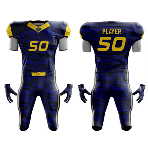 Uniforme de fútbol americano de poliéster Unisex 2024, camisetas personalizadas de alta calidad, transpirable, impreso, número único, equipo de talla grande - Product Image 1