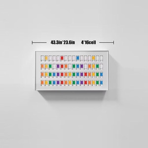 Tablero de Mensajes de 100 Celdas con Palancas Desplegables, Color Blanco, Marca YUELI, para Exhibición en Paredes de Cafeterías, Restaurantes y Boutiques - Product Image 3