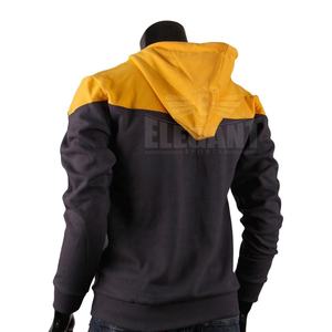 Vente en gros de qualité supérieure, sweat à capuche avec fermeture éclair complète, logo personnalisé, sweat à capuche en coton zippé 2 tons pour hommes, sweat-shirts et sweatshirts à capuche en molleton uni pour hommes - Product Image 2