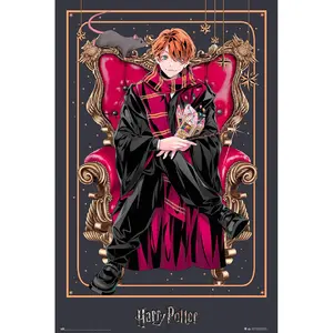Affiche murale Harry Potter : Ron Weasley avec cadre noir – Collection Dynastie des Sorciers - Product Image 1