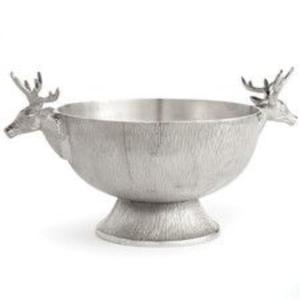Bol en métal de style piédestal avec poignées, fournitures pour événements et fêtes, décoration de table, bateau décoratif en argent, bols à fruits, style américain - Product Image 3