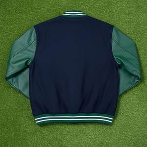 Veste universitaire d'hiver pour homme, style tendance streetwear, polyester/coton, couleurs personnalisables, logo, coupe ample, broderie, col montant - Product Image 2