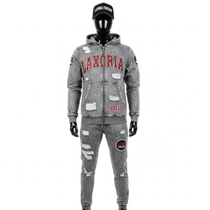 Nuevo Diseño 2026, Sudadera Unisex de Algodón y Felpa, Estilo Desteñido, Bordado Personalizado, con Pedrería, Talla Grande - Product Image 1