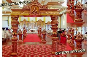 ชุดรูปแบบนกยูงประตูต้อนรับสำหรับงานแต่งงานแกรนด์บอลลีวูดตกแต่งประตูทางเข้างานแต่งงานอินเดียใต้ตกแต่งทางเข้างานแต่งงานมาเลเซีย - Product Image 5