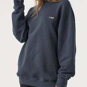Nueva Sudadera con Capucha de Algodón Transpirable para Mujer, Talla Grande, Cuello Redondo, con Logotipo Personalizado Bordado, para Otoño e Invierno - Product Image 6