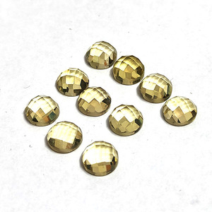 Tablero de ajedrez redondo de 8mm, piedras preciosas con parte trasera plana de 2,11 CT - Product Image 2