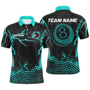 เสื้อพูลสำหรับผู้ชายเสื้อทีมบิลเลียดระบายอากาศน้ำหนักเบาผ้าแห้งเร็วและโลโก้ส่วนตัวออกแบบได้ตามต้องการ - Product Image 2