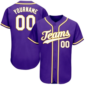Maillot de baseball pour hommes de haute qualité, personnalisé, respirant, transfert thermique, 100% polyester, taille plus, uniforme de baseball - Product Image 2