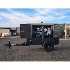 Groupe électrogène diesel industriel triphasé d'occasion 20 kW 277/480 V sur remorque, alimentation de secours MDG25IF4 - Product Image 3