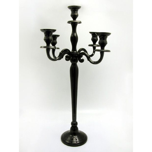 Candélabre à 5 lumières avec revêtement de couleur noire pour centre de table mariages candélabres sur pied candélabres à bas prix - Product Image 1