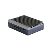 Rail Din mural Mini PC intégré sans ventilateur N97 N100 I3-N305 3 LAN 4 USB 4G 5G Wi-Fi IoT Gateway prend en charge 5G Din mural