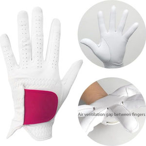 Guantes de Golf Unisex OEM de Alta Calidad, 100% Cuero Genuino Cabretta, Duraderos, con Logotipo Personalizado, Impermeables, Correa de Muñeca Ajustable, para Exteriores - Product Image 4