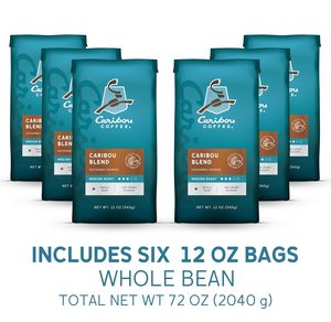 Café Caribou, Café en Grano Tostado Medio, 100% Arábica - Mezcla Caribou 72 Onzas (6 Bolsas de 12 Onzas) - Product Image 2