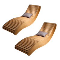 Chaise longue de plage, transat de piscine, lit de jardin, mobilier d'extérieur en bois massif, couleur personnalisée