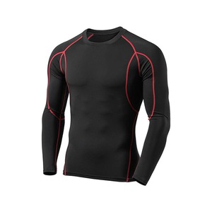 2025 tendance personnalisé Rash Guard Compression chemise hommes à manches longues Gym MMA Surf haut séchage rapide OEM usine - Product Image 2